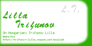 lilla trifunov business card